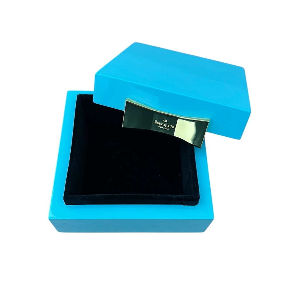 Kate Spade Lenox 4” Jewelry Box - Turquoise - Used Like New